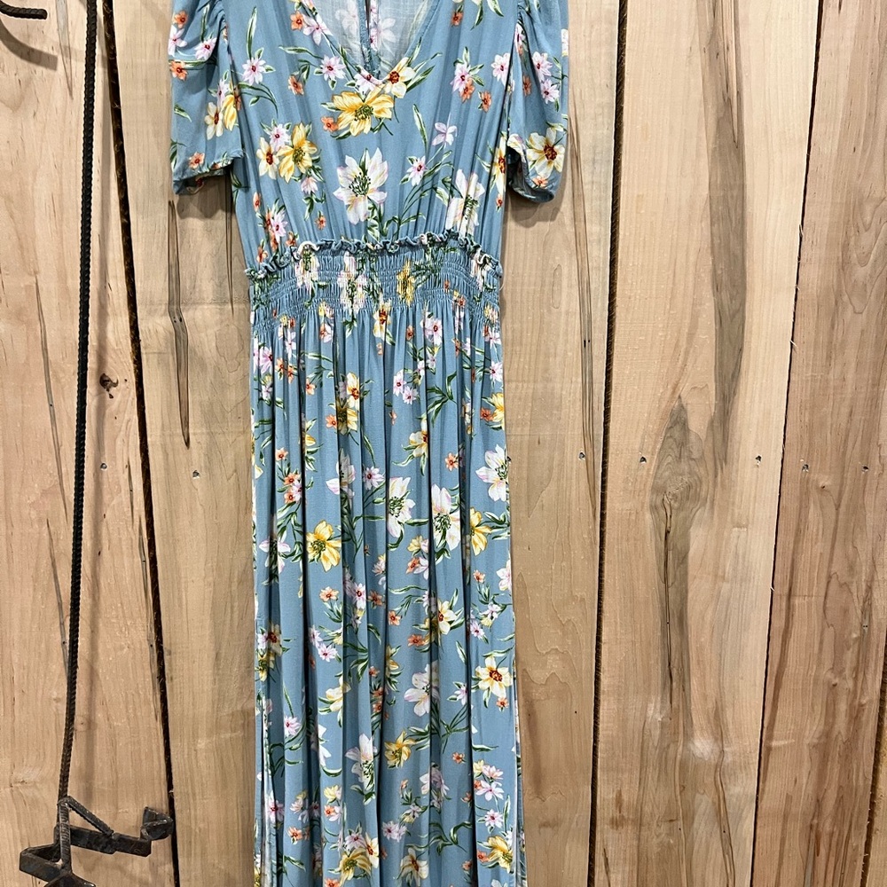 Promesa Blue Puff Sleeve Sundress